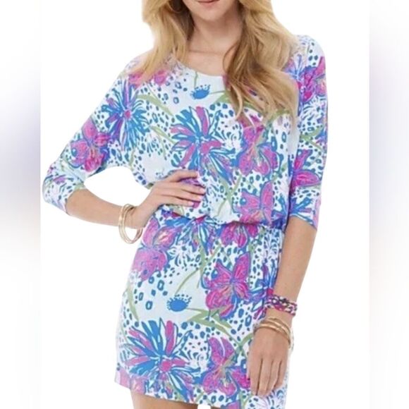 LILLY PULITZER Cara Dress IN THE GARDEN Print - Size Small - Picture 1 of 10